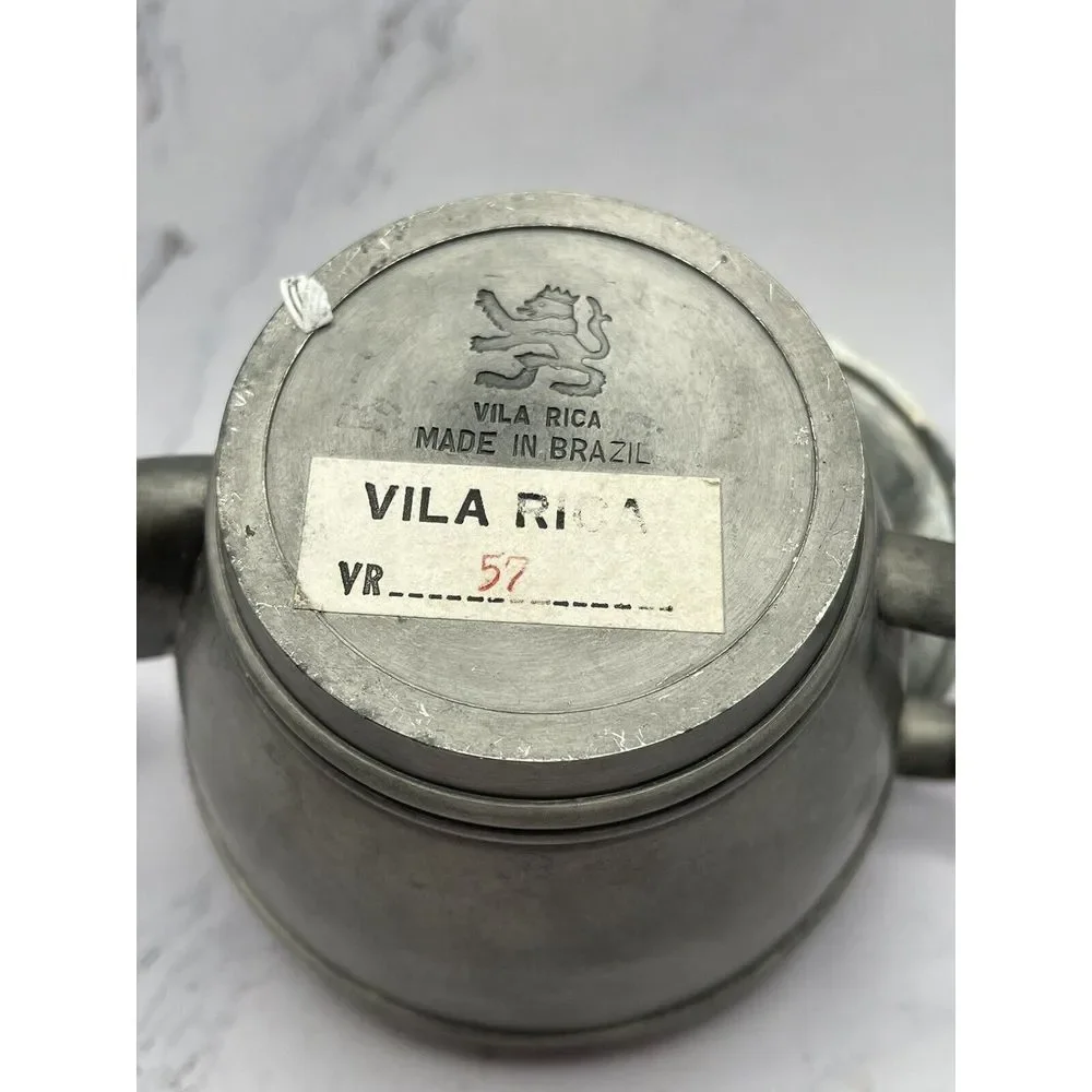 Vila Rica Made in Brazil Small Pewter Teapot‎ 4.5 Inches Tall